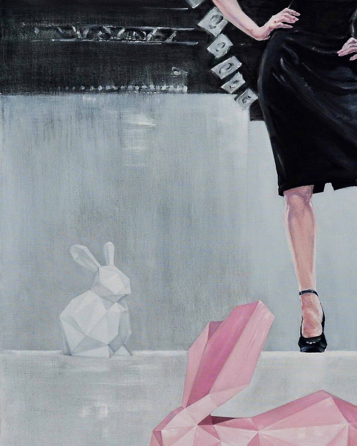 Pink Paper Rabbit