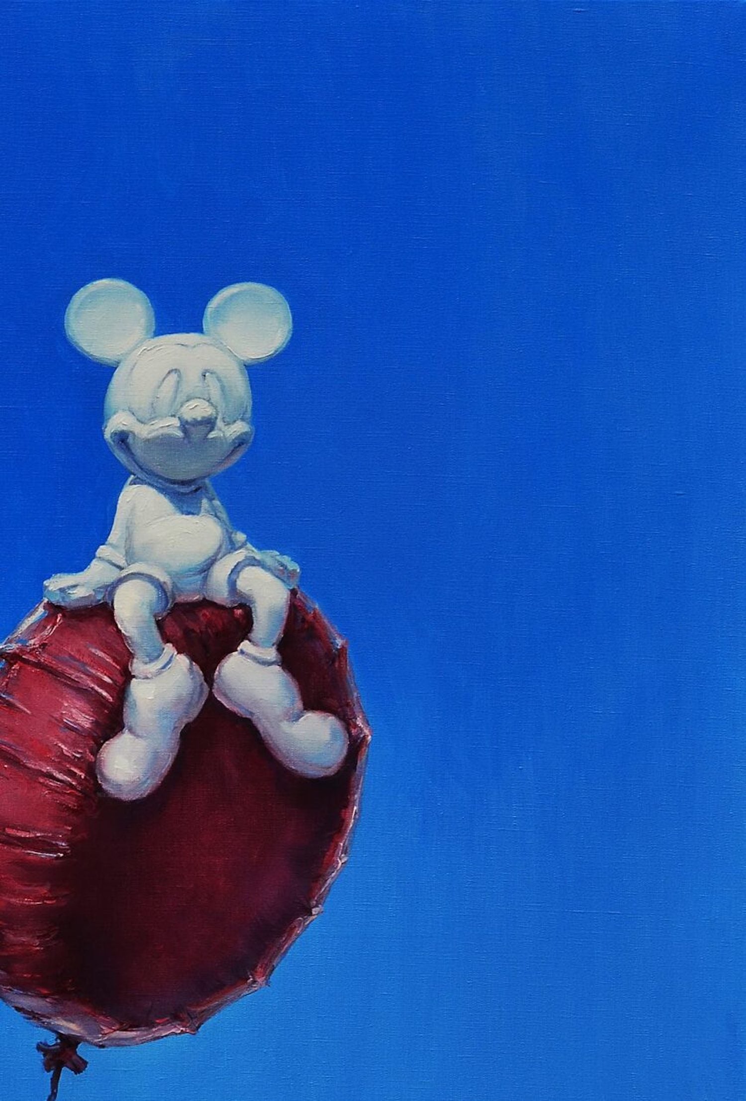 Hot air balloon flight Contemporary Art Original oil Painting, Ready to Hang